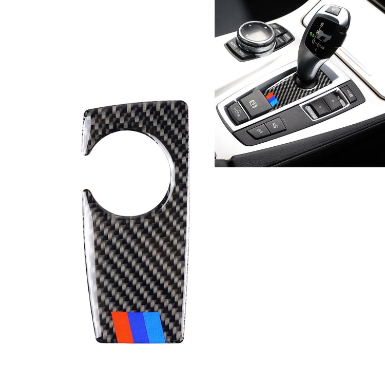 Three Color Carbon Fiber Car Handbrake Below Panel Decorative Sticker for BMW 5 Series F07 F10 F25 F26 / GT X3 X4 2009-2016,Sutible for Right Driving - Car Interior Mouldings by PMC Jewellery | Online Shopping South Africa | PMC Jewellery