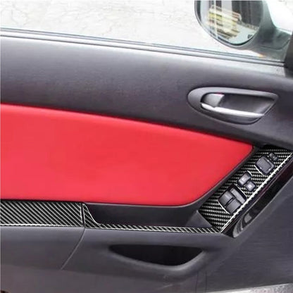 6 in 1 Car Carbon Fiber Left and Right Driving Seat Lift Decorative Sticker for Mazda RX8 2004-2008, Left Drive High-configured - Car Interior Mouldings by PMC Jewellery | Online Shopping South Africa | PMC Jewellery | Buy Now Pay Later Mobicred