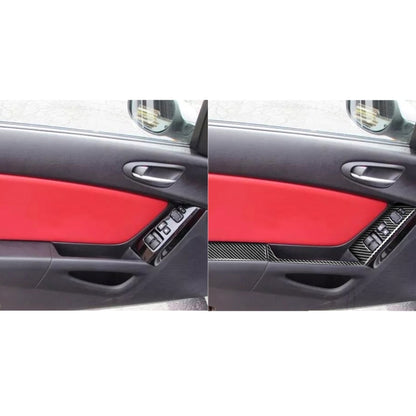 6 in 1 Car Carbon Fiber Left and Right Driving Seat Lift Decorative Sticker for Mazda RX8 2004-2008, Left Drive High-configured - Car Interior Mouldings by PMC Jewellery | Online Shopping South Africa | PMC Jewellery | Buy Now Pay Later Mobicred