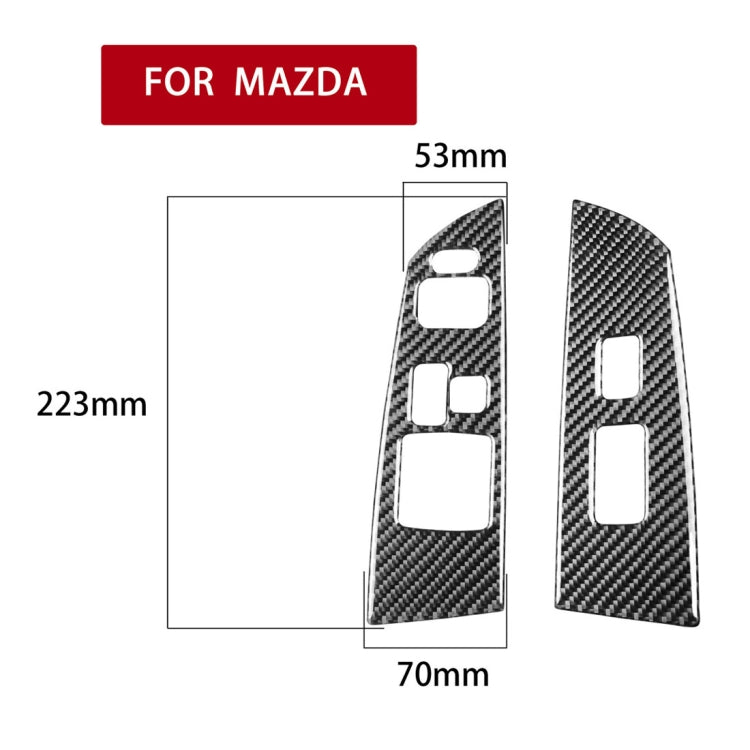 2 PCS Car Carbon Fiber Left and Right Lifting Panel Decorative Sticker for Mazda RX8 2004-2008, Left Drive High-configured - Car Interior Mouldings by PMC Jewellery | Online Shopping South Africa | PMC Jewellery | Buy Now Pay Later Mobicred