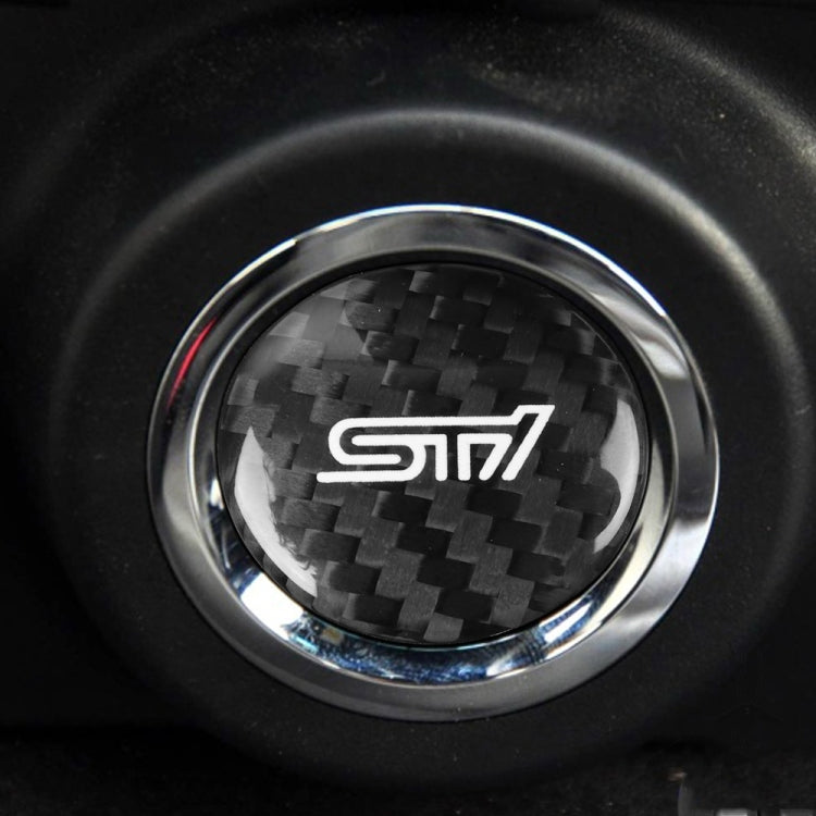 Car Carbon Fiber Engine Start Button Decorative Cover Trim for Subaru BRZ 2013-2019 / 86 2013-2019 (Black) - Decoration Rings by PMC Jewellery | Online Shopping South Africa | PMC Jewellery | Buy Now Pay Later Mobicred