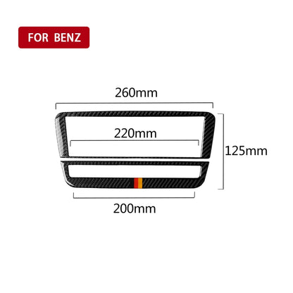 Car Carbon Fiber German Color Air Conditioning CD Panel Decorative Sticker for Mercedes-Benz A Class 2013-2018/B Class 2012-2018/CLA 2013-2017/GLA 2013-2018, Left and Right Drive Universal - Anti Collision Sticker by PMC Jewellery | Online Shopping South Africa | PMC Jewellery | Buy Now Pay Later Mobicred