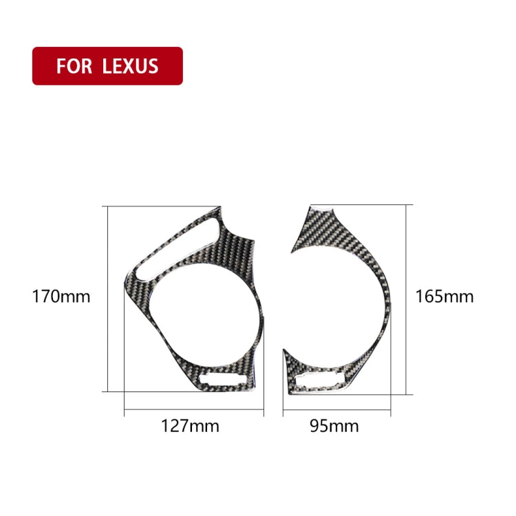 Car Carbon Fiber Big Left and Right Air Outlet Decorative Sticker for Lexus IS250 300 350C 2006-2012, Right Drive - Car Interior Mouldings by PMC Jewellery | Online Shopping South Africa | PMC Jewellery | Buy Now Pay Later Mobicred