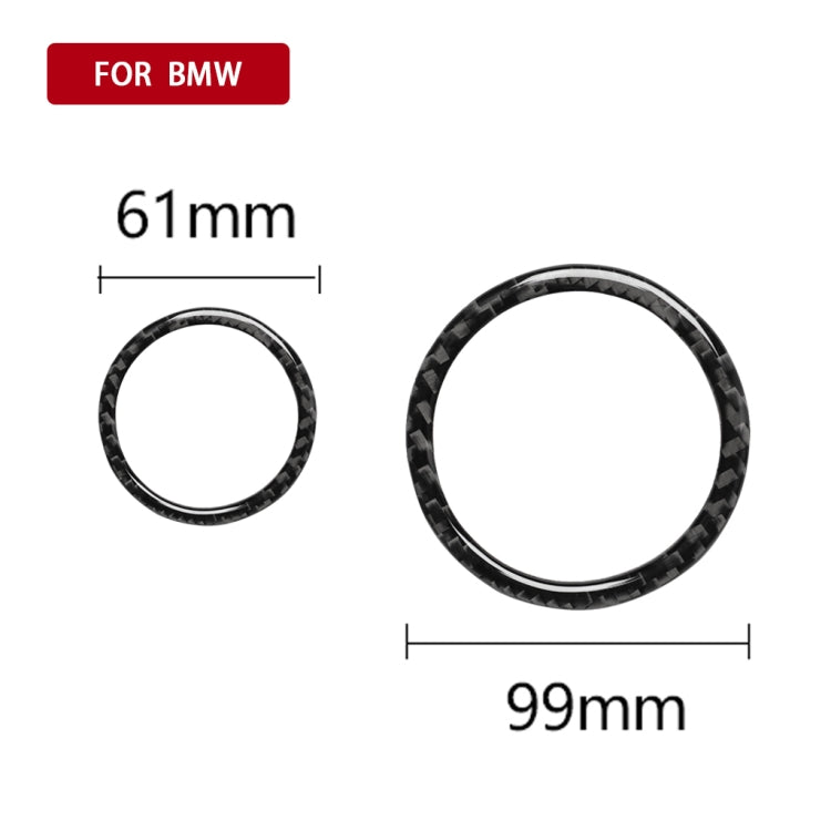 6 in 1 Car Carbon Fiber Solid Color Horn Ring Decorative Sticker for BMW 2008-2013 E70 / 2008-2014 E71, Left and Right Drive Universal - Car Interior Mouldings by PMC Jewellery | Online Shopping South Africa | PMC Jewellery | Buy Now Pay Later Mobicred