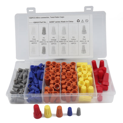 158 PCS Car Electrical Wire Nuts Crimp Wire Terminal Wire Connect Assortment Kit - Booster Cable & Clip by PMC Jewellery | Online Shopping South Africa | PMC Jewellery | Buy Now Pay Later Mobicred