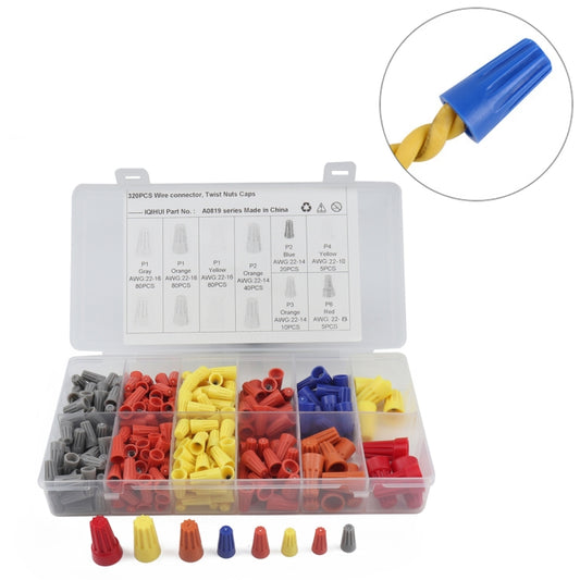 320 PCS Car Electrical Wire Nuts Crimp Wire Terminal Wire Connect Assortment Kit - Booster Cable & Clip by PMC Jewellery | Online Shopping South Africa | PMC Jewellery | Buy Now Pay Later Mobicred