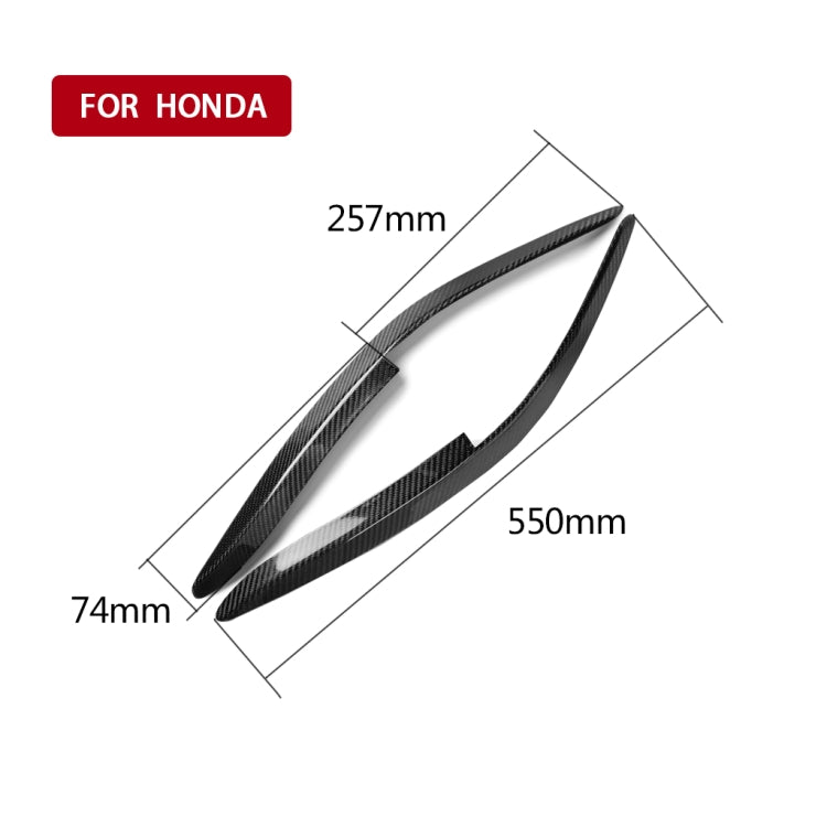 2 PCS Carbon Fiber Car Lamp Eyebrow Decorative Sticker for 1998-2002 Honda Accord - Lamp Decoration by PMC Jewellery | Online Shopping South Africa | PMC Jewellery | Buy Now Pay Later Mobicred