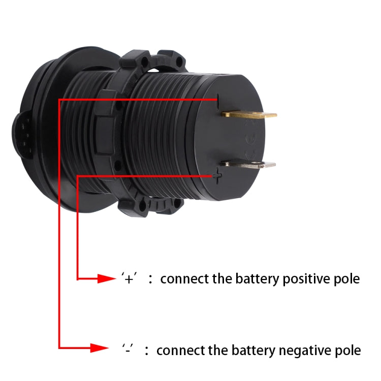 Universal Car Dual USB Charger Power Outlet Adapter 4.2A 5V IP66 with Aperture + 60cm Cable(Red Light) - DIY Modified Charger by PMC Jewellery | Online Shopping South Africa | PMC Jewellery | Buy Now Pay Later Mobicred