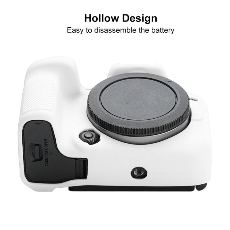 For Canon EOS R10 Soft Silicone Protective Case (White) - Protective Case by PMC TechLife | Online Shopping South Africa | PMC TechLife | Buy Now Pay Later Mobicred