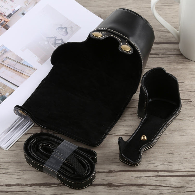 Full Body Camera PU Leather Case Bag with Strap for Sony A6300(Black) - free shipping - PMC TechLife - Order now!