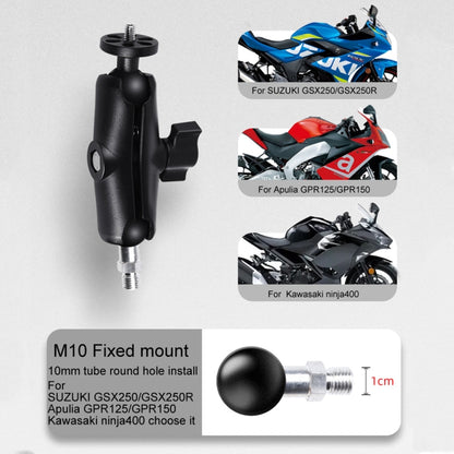 25mm Ball Head Motorcycle Rearview Mirror Screw Hole Fixed Mount Holder for GoPro Hero12 Black / Hero11 /10 /9 /8 /7 /6 /5, Insta360 Ace / Ace Pro, DJI Osmo Action 4 and Other Action Cameras(Black) - Bicycle Handlebar Mount by PMC Jewellery | Online Shopping South Africa | PMC Jewellery | Buy Now Pay Later Mobicred