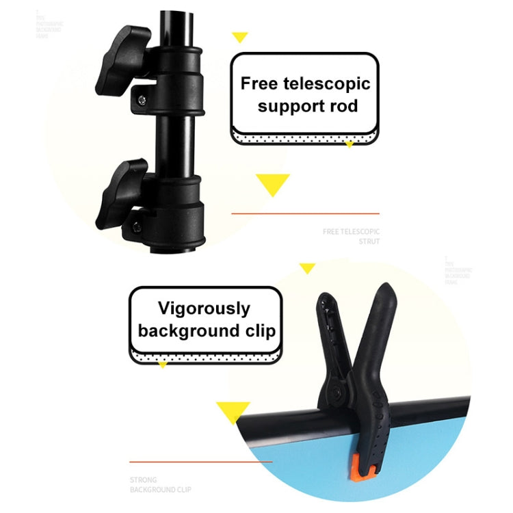 100x200cm T-Shape Photo Studio Background Support Stand Backdrop Crossbar Bracket Kit with Clips, No Backdrop - free shipping - PMC TechLife - Order now!