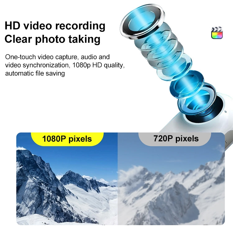 DM-10 Mini Thumb Action Camera with Charging Case (White) - Video Cameras by PMC TechLife | Online Shopping South Africa | PMC TechLife | Buy Now Pay Later Mobicred