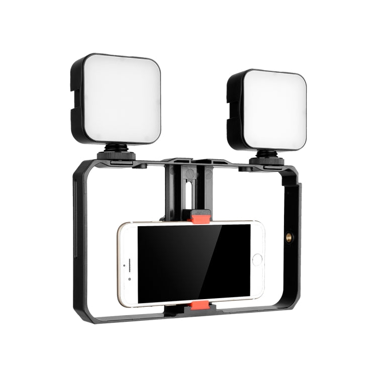 YELANGU PC201 YLG1801A Vlogging Live Broadcast LED Selfie Light Smartphone Video Rig Handle Stabilizer Plastic Bracket Kits - free shipping - PMC TechLife - Order now!