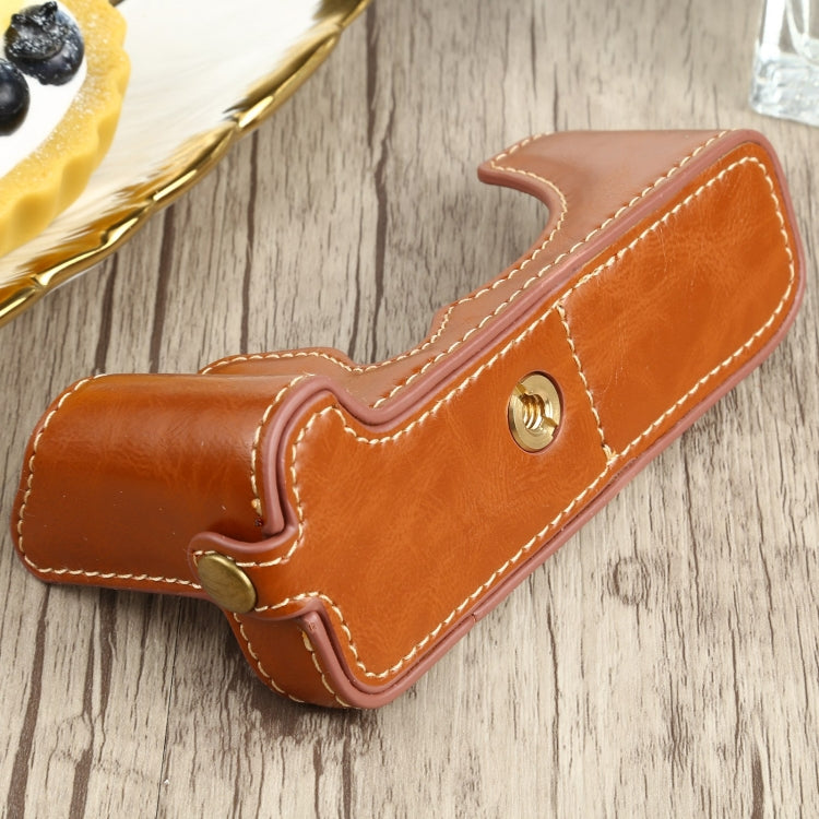 1/4 inch Thread PU Leather Camera Half Case Base for FUJIFILM XT200 (Brown) - free shipping - PMC TechLife - Order now!