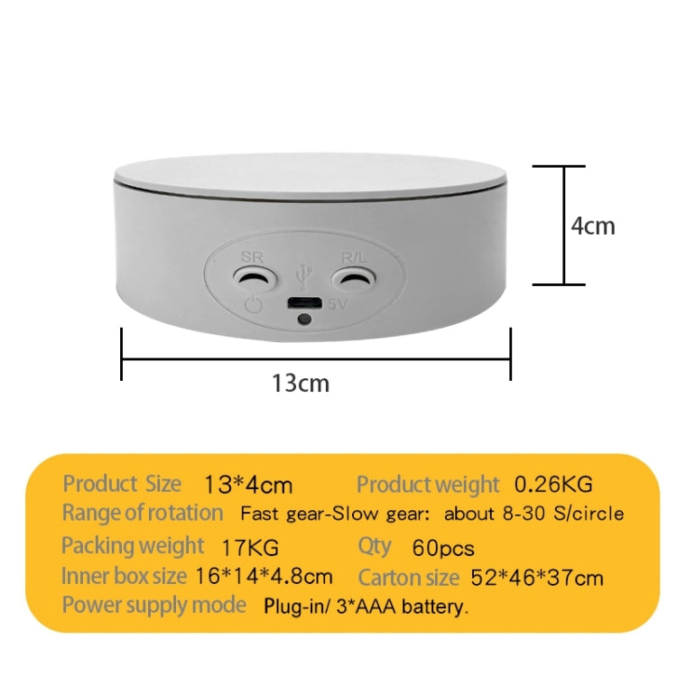 13cm Xiaoai Electric Rotating Turntable Display Stand Video Shooting Props Turntable (White) -  by PMC TechLife | Online Shopping South Africa | PMC TechLife | Buy Now Pay Later Mobicred