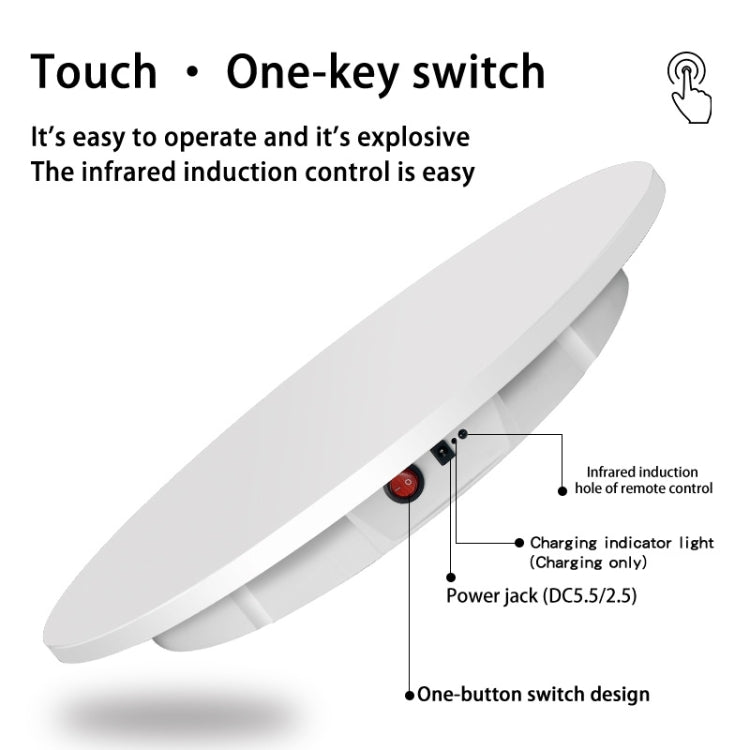 60cm Electric Rotating Display Stand Props Turntable, Load: 100kg, Plug-in Power, AU Plug(White) -  by PMC TechLife | Online Shopping South Africa | PMC TechLife | Buy Now Pay Later Mobicred