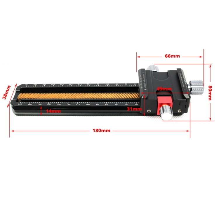 FITTEST 180mm Precision Aluminium 2-way Macro Rail Slider Tripod Head Quick Release Plate Holder - free shipping - PMC TechLife - Order now!