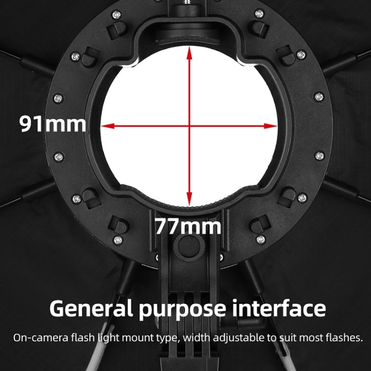 TRIOPO KX90 90cm Dome Speedlite Flash Octagon Parabolic Softbox Diffuser (Black) - free shipping - PMC TechLife - Order now!