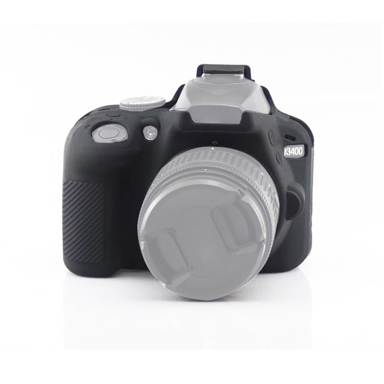 Soft Silicone Protective Case for Nikon D3400 / D3300 (Black) - Protective Case by PMC TechLife | Online Shopping South Africa | PMC TechLife | Buy Now Pay Later Mobicred