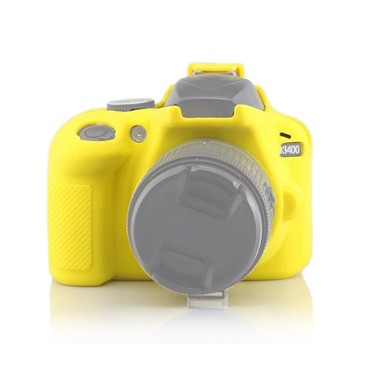 Soft Silicone Protective Case for Nikon D3400 / D3300 (Yellow) - Protective Case by PMC TechLife | Online Shopping South Africa | PMC TechLife | Buy Now Pay Later Mobicred