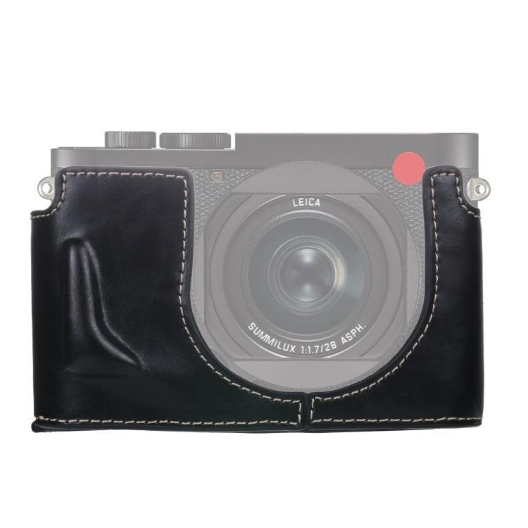 1/4 inch Thread PU Leather Camera Half Case Base for Leica Q2(Black) - Half Case by PMC TechLife | Online Shopping South Africa | PMC TechLife | Buy Now Pay Later Mobicred
