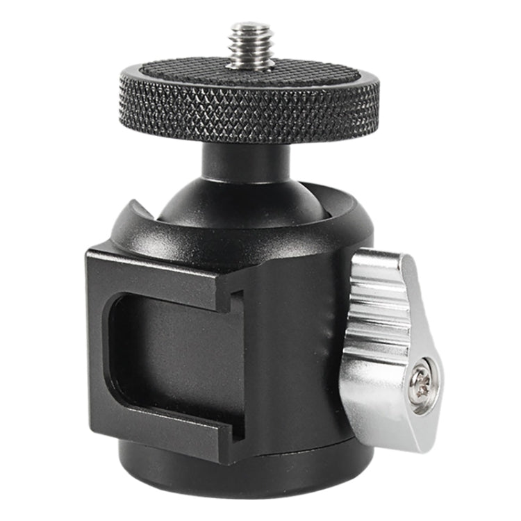 BEXIN HK25 Aluminum Alloy Cold Shoe Tripod Adapter Ball Head (Black) - Tripod Heads by BEXIN | Online Shopping South Africa | PMC TechLife | Buy Now Pay Later Mobicred