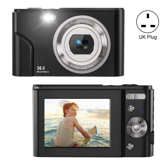 DC311 2.4 inch 36MP 16X Zoom 2.7K Full HD Digital Camera Children Card Camera, UK Plug (Black) - Children Cameras by PMC Jewellery | Online Shopping South Africa | PMC Jewellery | Buy Now Pay Later Mobicred