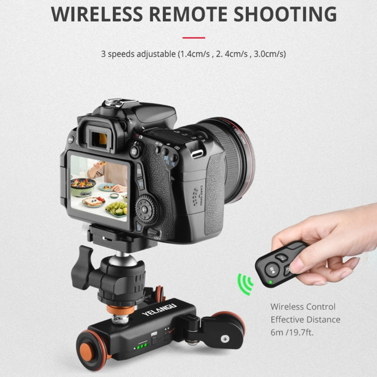 YELANGU L4X Camera Wheel Dolly + PC142 Phone Clamp with Remote, Load: 3kg - free shipping - PMC TechLife - Order now!