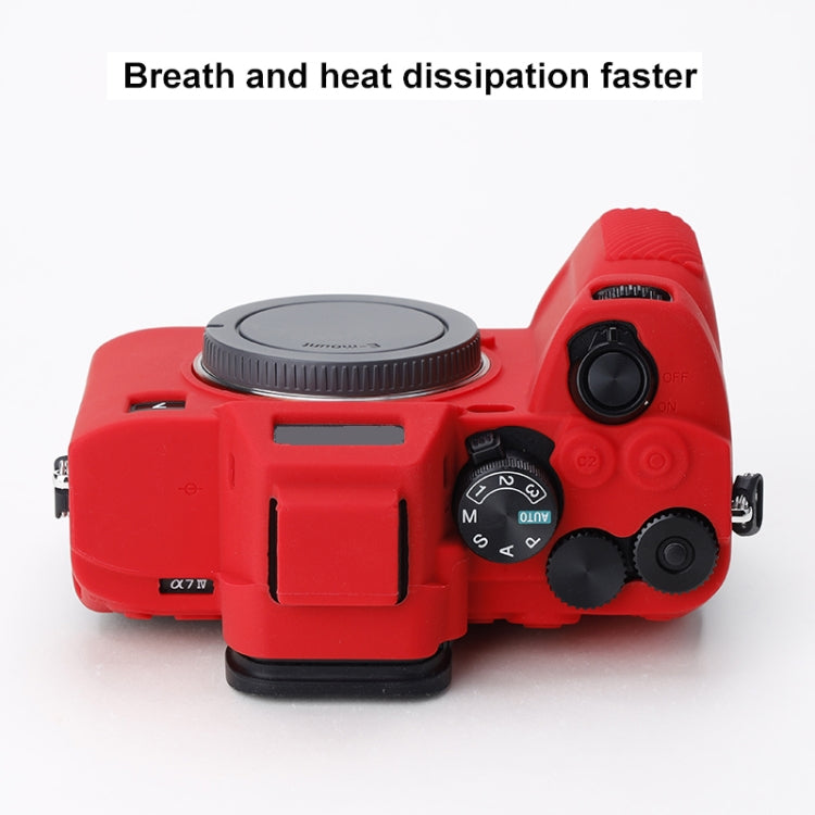 Soft Silicone Protective Case for Sony A7 IV (Red) - Protective Case by PMC TechLife | Online Shopping South Africa | PMC TechLife | Buy Now Pay Later Mobicred
