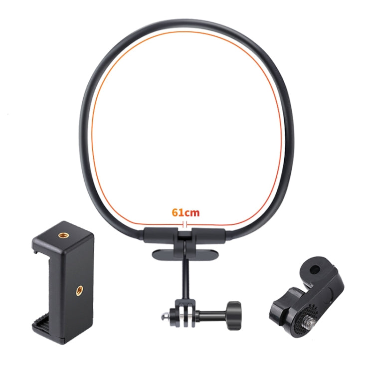 Hands Free Lazy Wearable Neck Phone Camera Holder with Phone Clamp, Extended Version(Black) - Holder by PMC TechLife | Online Shopping South Africa | PMC TechLife | Buy Now Pay Later Mobicred