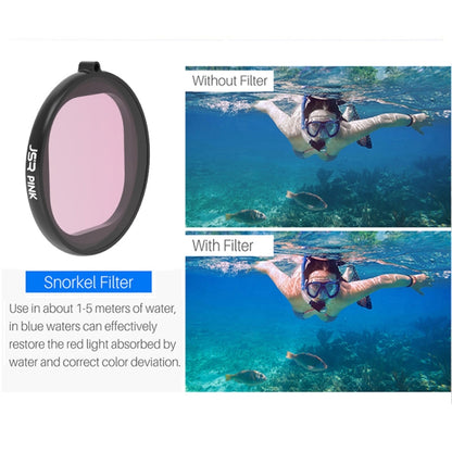 JSR Round Housing Diving Color Lens Filter for GoPro HERO8 Black(Yellow) - Lens Filter by JSR | Online Shopping South Africa | PMC Jewellery | Buy Now Pay Later Mobicred