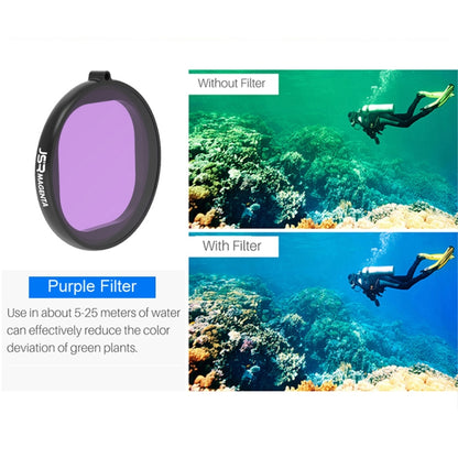 JSR Round Housing Diving Color Lens Filter for GoPro HERO8 Black(Yellow) - Lens Filter by JSR | Online Shopping South Africa | PMC Jewellery | Buy Now Pay Later Mobicred