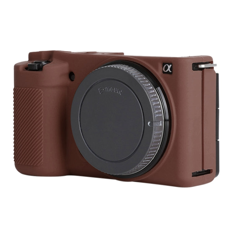 For Sony ZV-E10 Soft Silicone Protective Case (Coffee) - Protective Case by PMC TechLife | Online Shopping South Africa | PMC TechLife