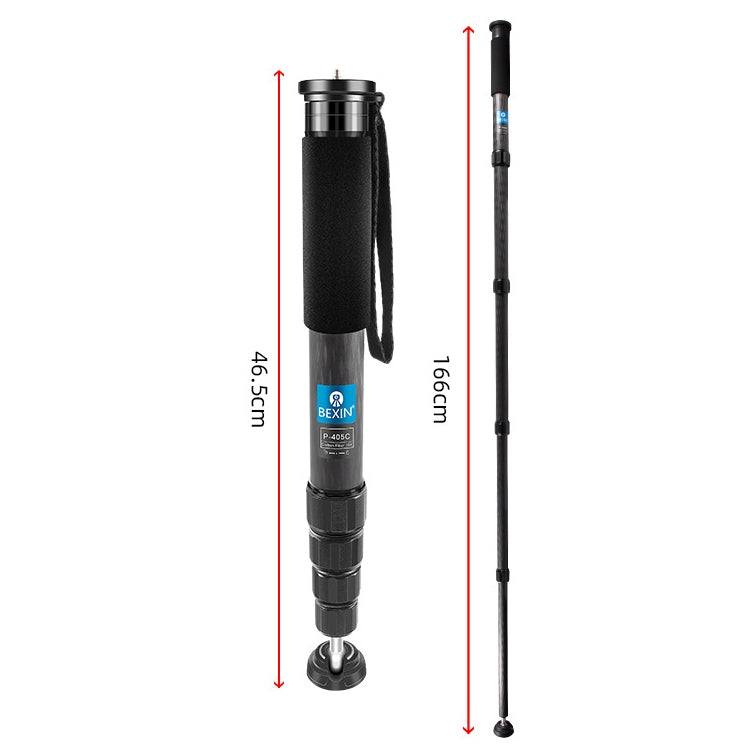 BEXIN P405C Camera Carbon Fiber Monopod Travel Live Selfie Bracket Holder - Monopods by BEXIN | Online Shopping South Africa | PMC TechLife | Buy Now Pay Later Mobicred
