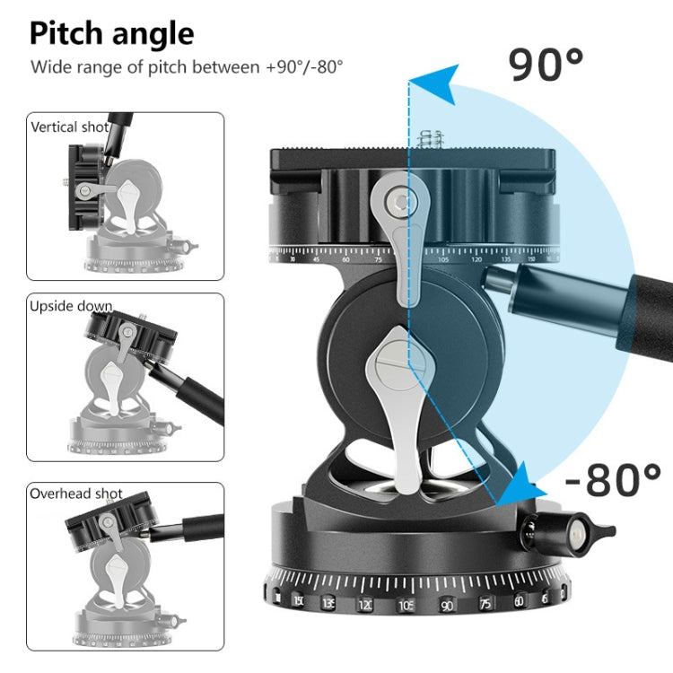 BEXIN DT-03S/S 360 Degree Panorama Heavy Duty Tripod Action Fluid Drag Head with Quick Release Plate - free shipping - PMC TechLife - Order now!