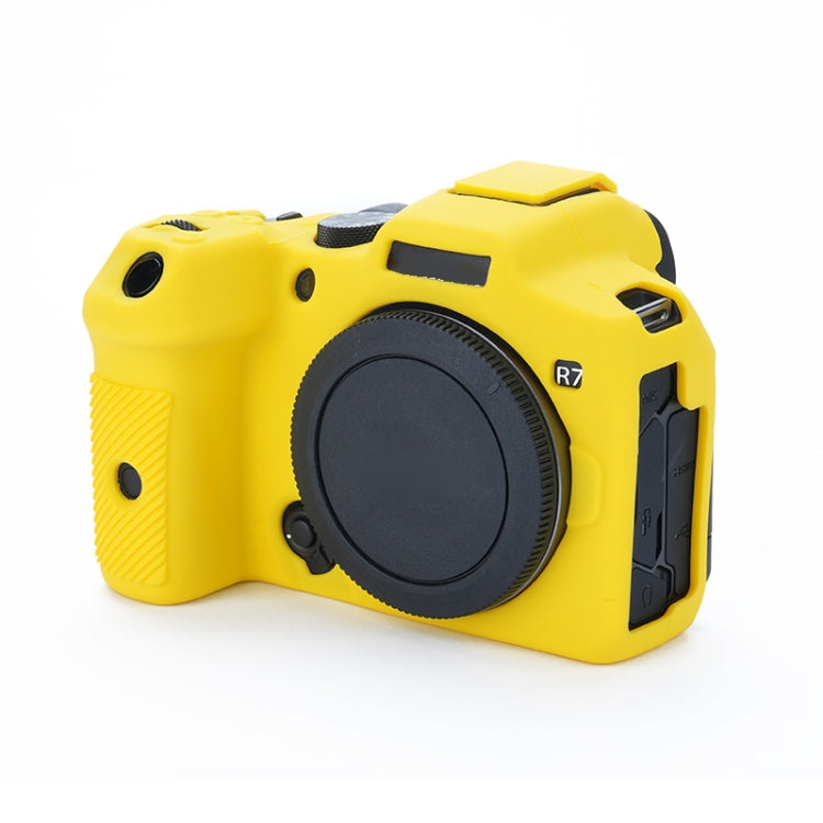 For Canon EOS R7 Soft Silicone Protective Case (Yellow) - Protective Case by PMC TechLife | Online Shopping South Africa | PMC TechLife | Buy Now Pay Later Mobicred