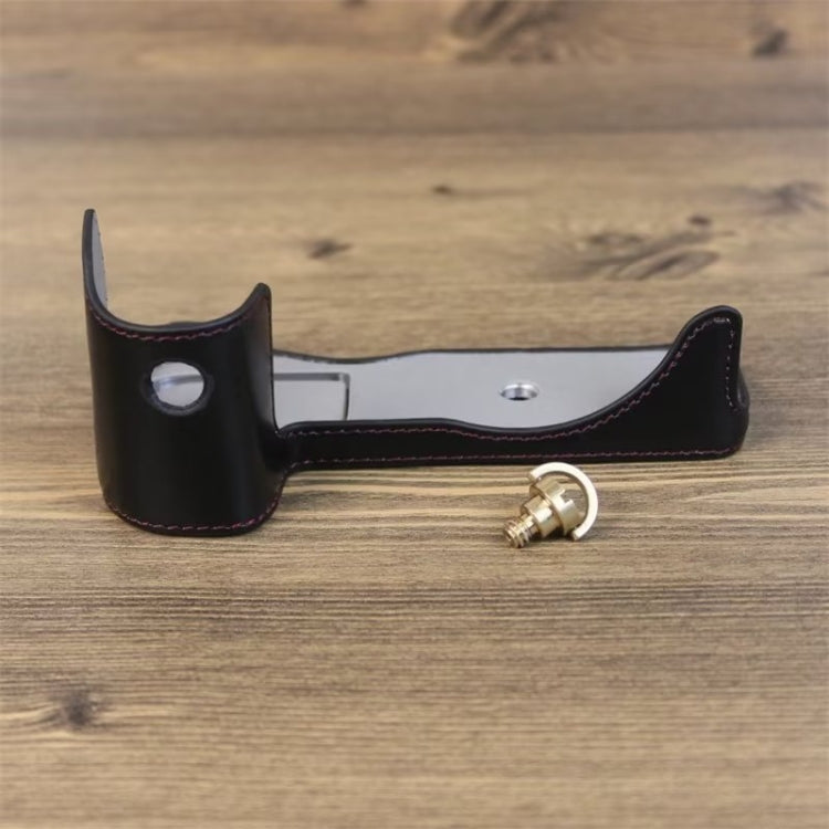 For Canon EOS R7 1/4 inch Thread PU Leather Camera Half Case Base (Black) - Half Case by PMC TechLife | Online Shopping South Africa | PMC TechLife | Buy Now Pay Later Mobicred