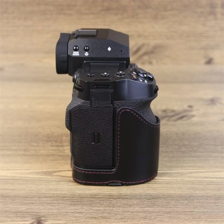 For Fujifilm XH2S 1/4 inch Thread PU Leather Camera Half Case Base (Coffee) - Half Case by PMC TechLife | Online Shopping South Africa | PMC TechLife | Buy Now Pay Later Mobicred