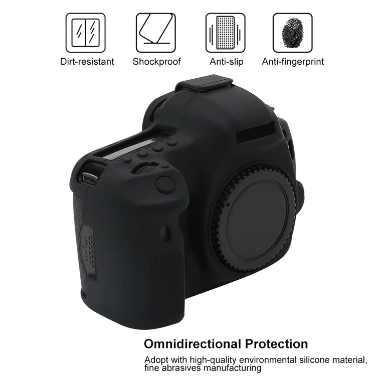 For Canon EOS 5DS Soft Silicone Protective Case (Black) - Protective Case by PMC TechLife | Online Shopping South Africa | PMC TechLife | Buy Now Pay Later Mobicred
