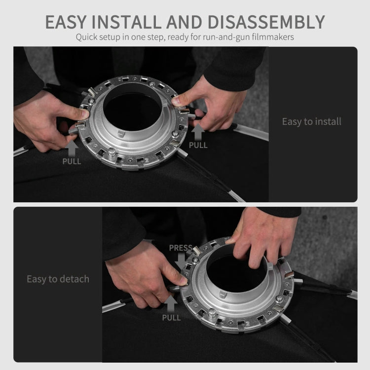 FEELWORLD FSR120 30x120cm Rectangular Softbox Quick Release Bowens Mount Diffuser - free shipping - PMC TechLife - Order now!