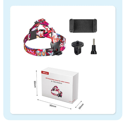 STARTRC Adjustable Head Strap Vlog FPV POV Mount Belt for GoPro, Insta360, DJI Osmo Action and Other Action Cameras(Red) - Head Belt by STARTRC | Online Shopping South Africa | PMC Jewellery | Buy Now Pay Later Mobicred