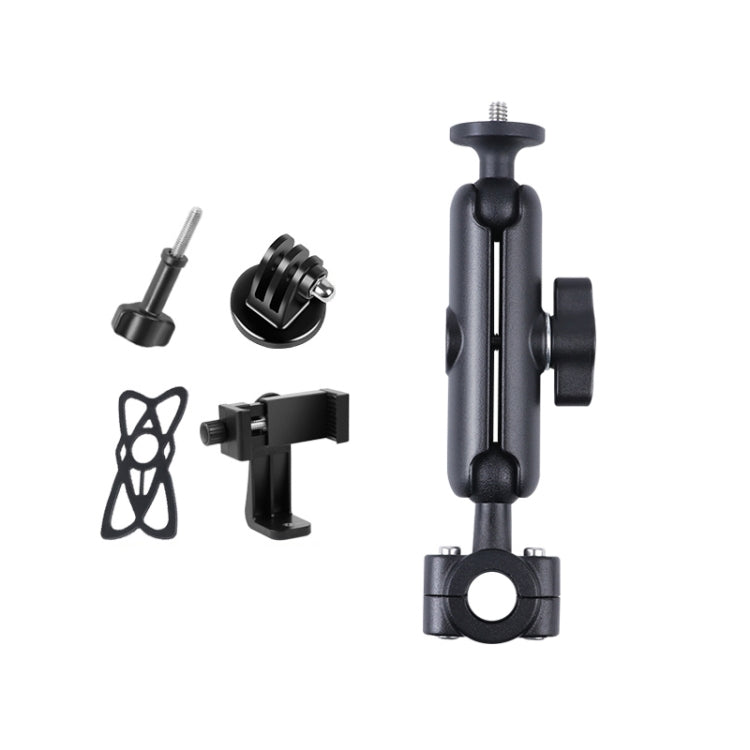 21mm Ballhead Car Front Seat Handlebar Fixed Mount Holder with Tripod Adapter & Screw & Phone Clamp & Anti-lost Silicone Case for GoPro Hero12 Black / Hero11 /10 /9 /8 /7 /6 /5, Insta360 Ace / Ace Pro, DJI Osmo Action 4 and Other Action Cameras - Connection Mount by PMC Jewellery | Online Shopping South Africa | PMC Jewellery | Buy Now Pay Later Mobicred