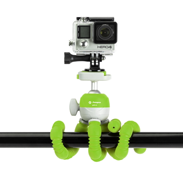 Fotopro UFO 3 Flexible Tripod Mount for SLR Cameras, GoPro, Phones (Green) - Portable Mini Tripod by Fotopro | Online Shopping South Africa | PMC Jewellery | Buy Now Pay Later Mobicred