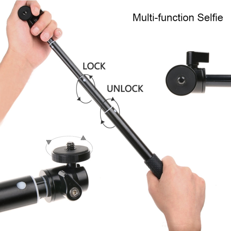 30-93cm Grip Foldable Tripod Holder Multi-functional Selfie Stick Monopod for GoPro Hero12 Black / Hero11 /10 /9 /8 /7 /6 /5, Insta360 Ace / Ace Pro, DJI Osmo Action 4 and Other Action Cameras, Phones - Extendable Pole by PMC Jewellery | Online Shopping South Africa | PMC Jewellery | Buy Now Pay Later Mobicred