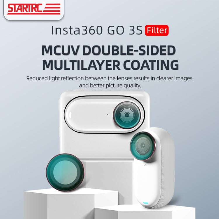 For Insta360 GO 3S STARTRC MCUV Camera Lens Filter (Black Red) - free shipping - PMC TechLife - Order now!