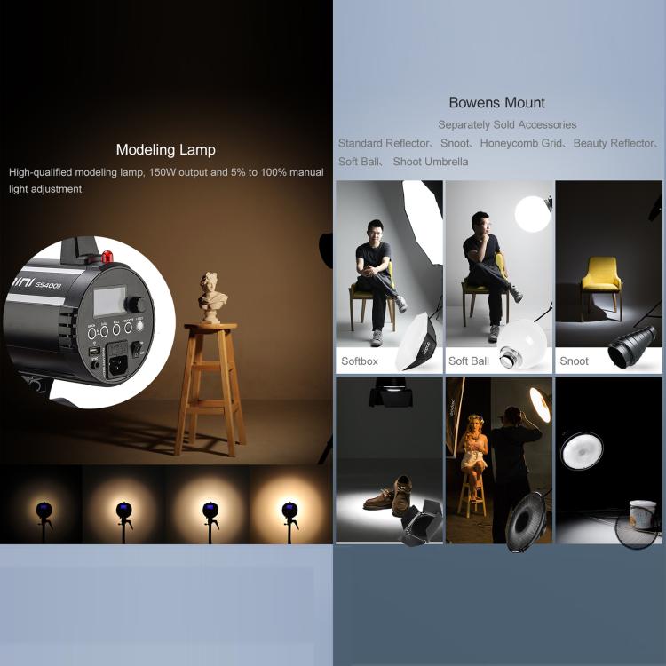 Godox Gemini GS400II Studio Flash Light 400Ws Bowens Mount Strobe Flash (US Plug) - free shipping - PMC TechLife - Order now!