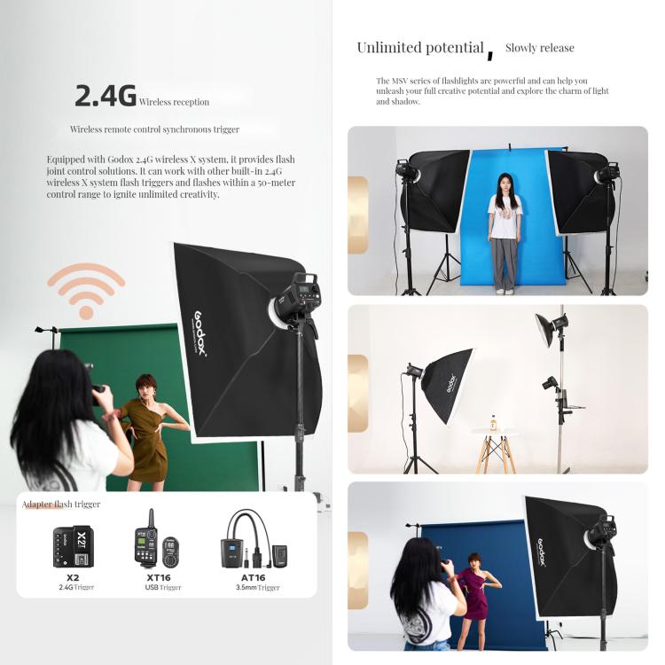 Godox MS200-V Studio Flash Light 200Ws Bowens Mount Strobe Light with Lamp Cover (US Plug) - free shipping - PMC TechLife - Order now!