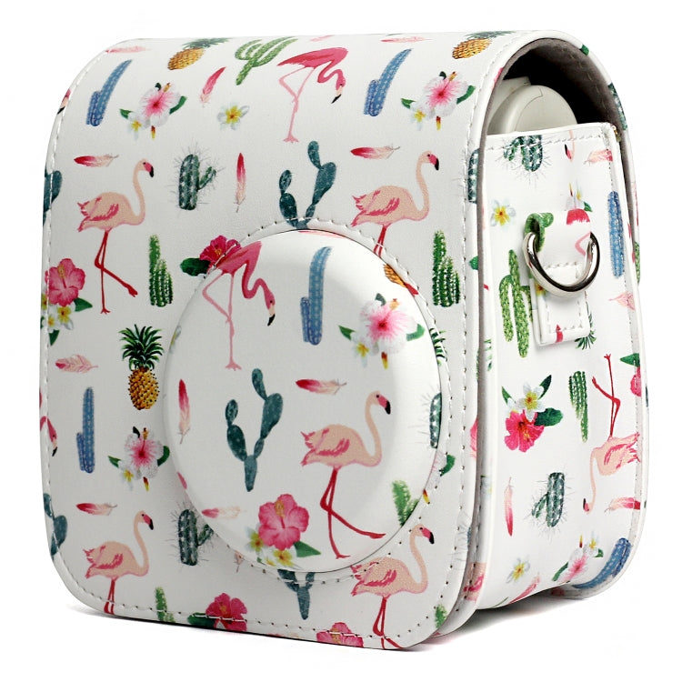Flamingo Cactus Pattern PU Leather Protective Camera Case Bag For FUJIFILM Instax Mini 7S / 7C Camera - free shipping - PMC TechLife - Order now!
