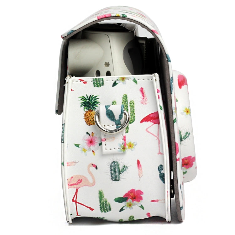 Flamingo Cactus Pattern PU Leather Protective Camera Case Bag For FUJIFILM Instax Mini 7S / 7C Camera - free shipping - PMC TechLife - Order now!